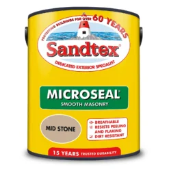 Sandtex® Ultra Smooth Masonry Paint Mid Stone - 5L -Sandtex 12808538 5424871316070167