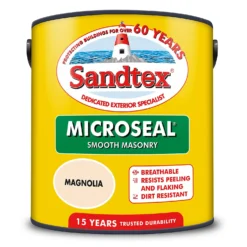Sandtex® Ultra Smooth Masonry Paint Magnolia - 2.5L -Sandtex 12809045 1494871046824139