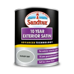 Sandtex® Exterior 10 Year Satin Paint Cloudy Day - 750ml 14 Sandtex® Exterior 10 Year Satin Paint Cloudy Day - 750ml -Sandtex 12809732 7994871506809918