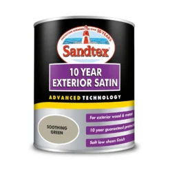 Sandtex® Exterior 10 Year Satin Paint Soothing Green - 750ml -Sandtex 12809797 1824871561350401