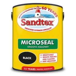 Sandtex® Ultra Smooth Masonry Paint Black - 5L -Sandtex 12810261 1394871319047076