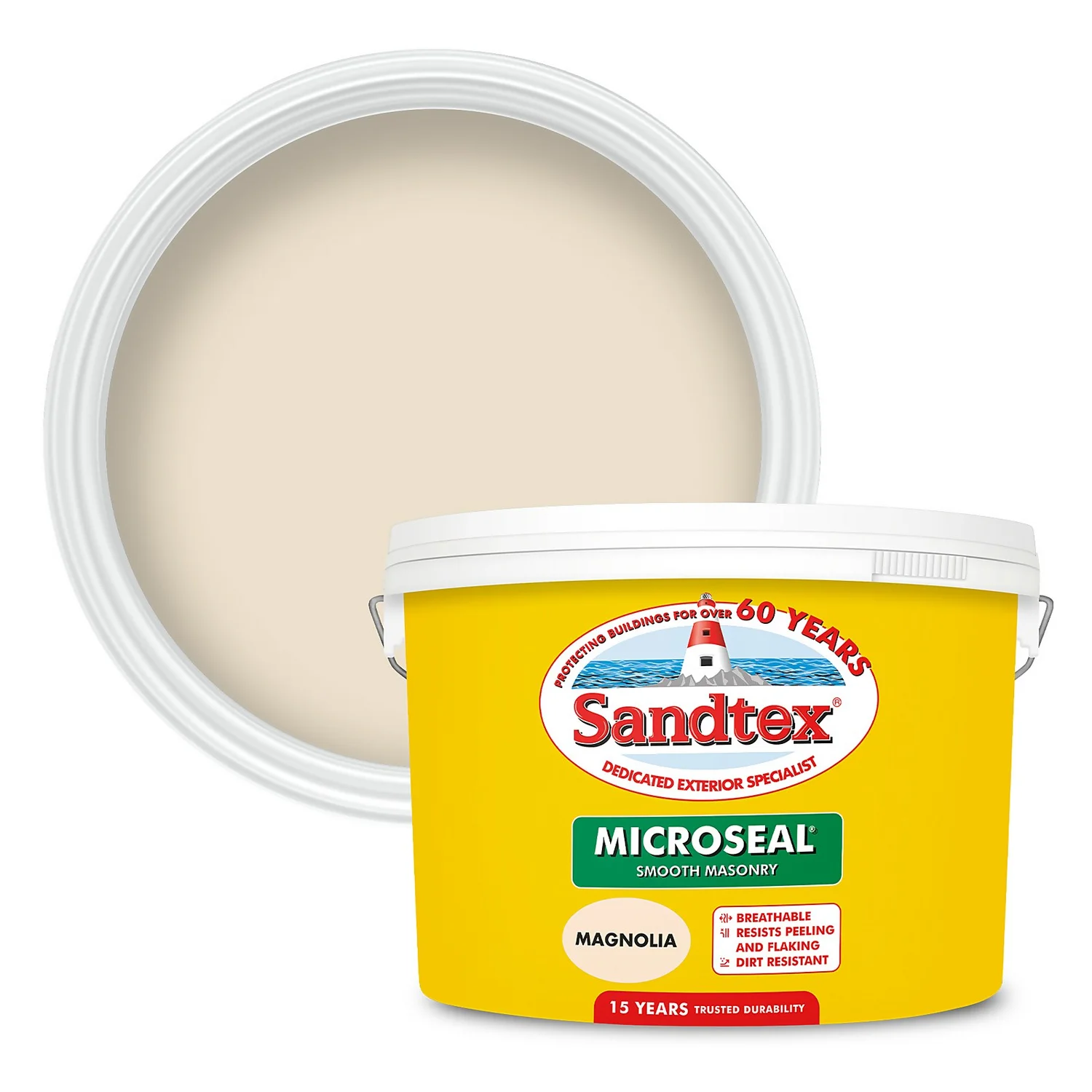 Sandtex® Ultra Smooth Masonry Paint Magnolia - 10L 1 Sandtex® Ultra Smooth Masonry Paint Magnolia - 10L