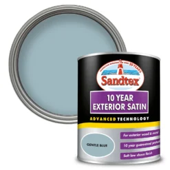 Sandtex® Exterior 10 Year Satin Paint Gentle Blue - 750ml