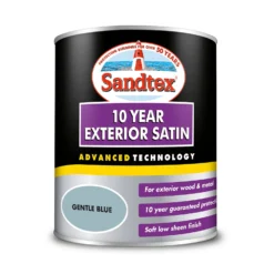 Sandtex® Exterior 10 Year Satin Paint Gentle Blue - 750ml -Sandtex 12811145 9374871314095804