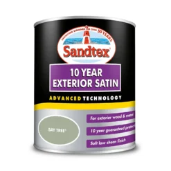 Sandtex® Exterior 10 Year Satin Paint Bay Tree - 750ml -Sandtex 12811152 2034871314425765