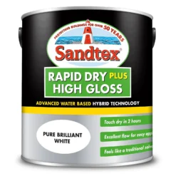 Sandtex® Rapid Dry Gloss Paint Pure Brilliant White - 2.5L 14 Sandtex® Rapid Dry Gloss Paint Pure Brilliant White - 2.5L -Sandtex 12813368 2884951367067072