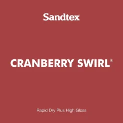 Sandtex® Rapid Dry Gloss Paint Cranberry Swirl - 750ml -Sandtex 12813371 9554951367270292