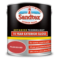 Sandtex® Exterior 10 Year Gloss Paint Pillar Box Red - 2.5L 14 Sandtex® Exterior 10 Year Gloss Paint Pillar Box Red - 2.5L -Sandtex 12813524 1794871813083902