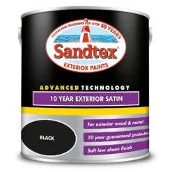 Sandtex® 10 Year Satin Paint Black - 2.5L 14 Sandtex® 10 Year Satin Paint Black - 2.5L -Sandtex 12823613 1644871822954709