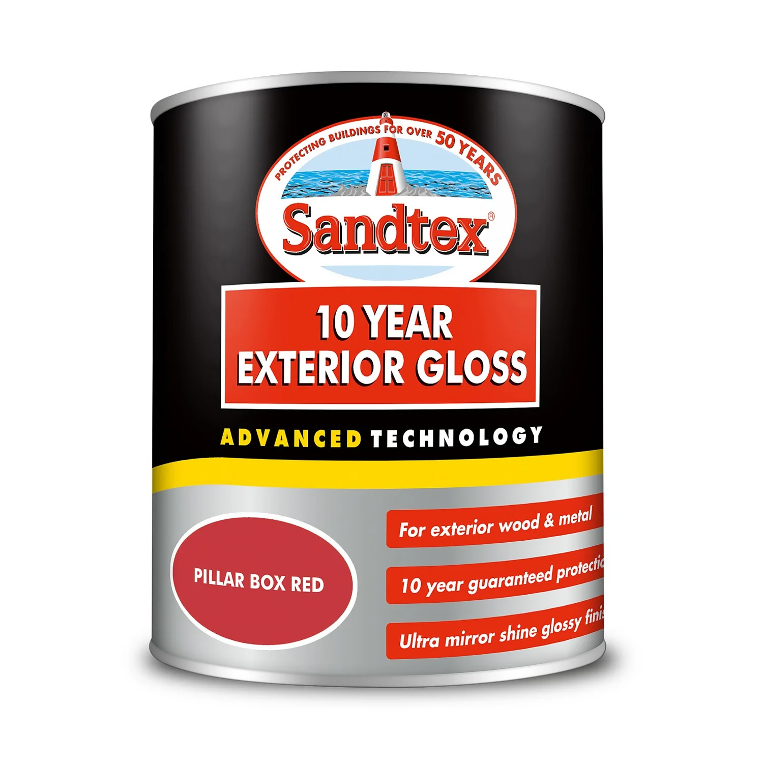 Sandtex® Exterior 10 Year Gloss Paint Pillar Box Red - 750ml 7 Sandtex® Exterior 10 Year Gloss Paint Pillar Box Red - 750ml - Image 7