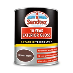 Sandtex® Exterior 10 Year Gloss Paint Chestnut Brown - 750ml -Sandtex 12838516 2004872088002342