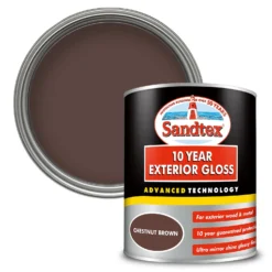 Sandtex® Exterior 10 Year Gloss Paint Chestnut Brown - 750ml