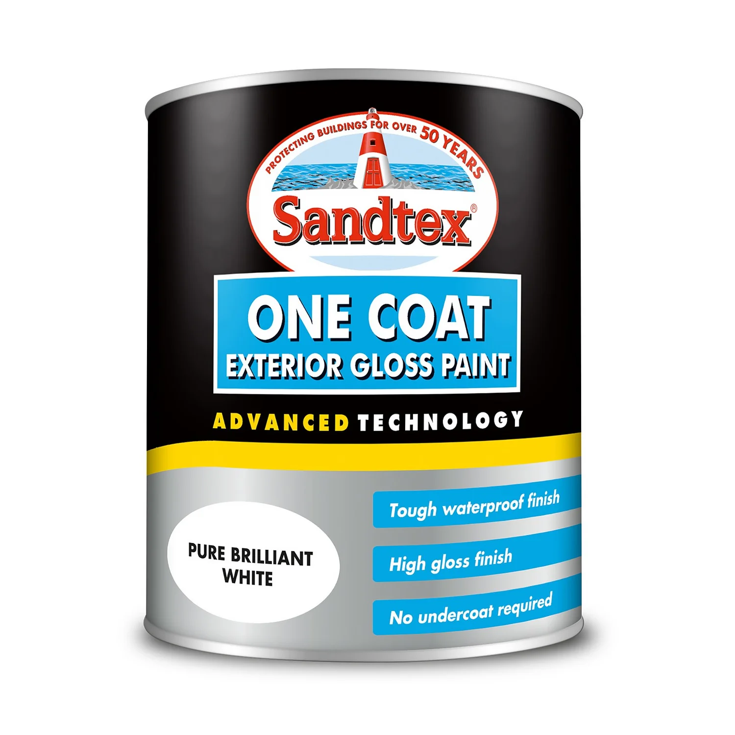 Sandtex® Exterior One Coat Gloss Paint Pure Brilliant White - 750ml 7 Sandtex® Exterior One Coat Gloss Paint Pure Brilliant White - 750ml - Image 7