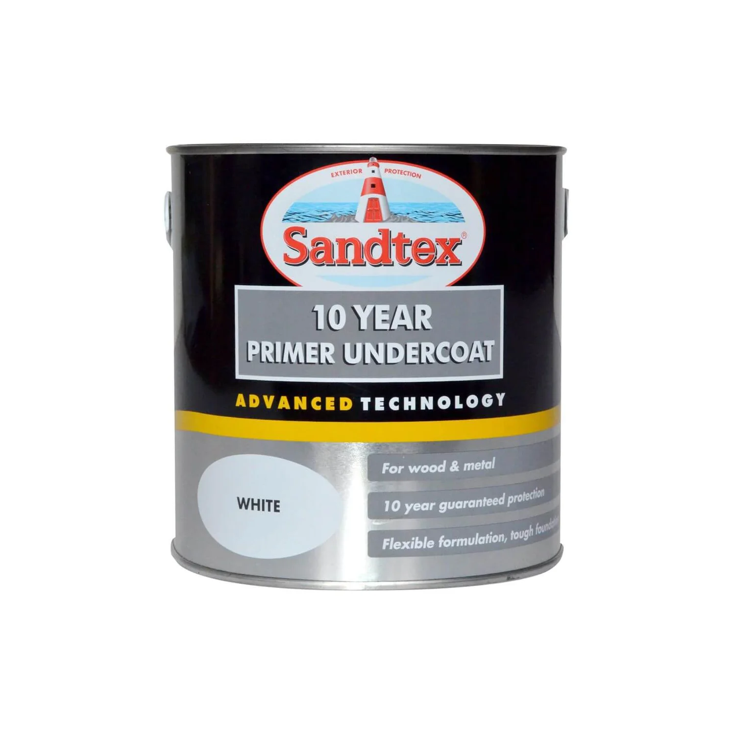 Sandtex Exterior 10 Year Primer Undercoat - Pure Brilliant White - 2.5L 2 Sandtex Exterior 10 Year Primer Undercoat - Pure Brilliant White - 2.5L - Image 2