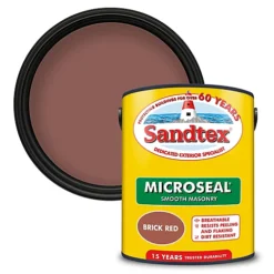 Sandtex Brick Red Masonry Paint, 5L