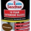 Sandtex Brown Gloss Exterior Metal & Wood Paint, 750ml