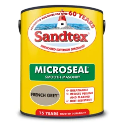 Sandtex -Sandtex sandtex french grey matt masonry paint 5l tub5010131564291 02c bq