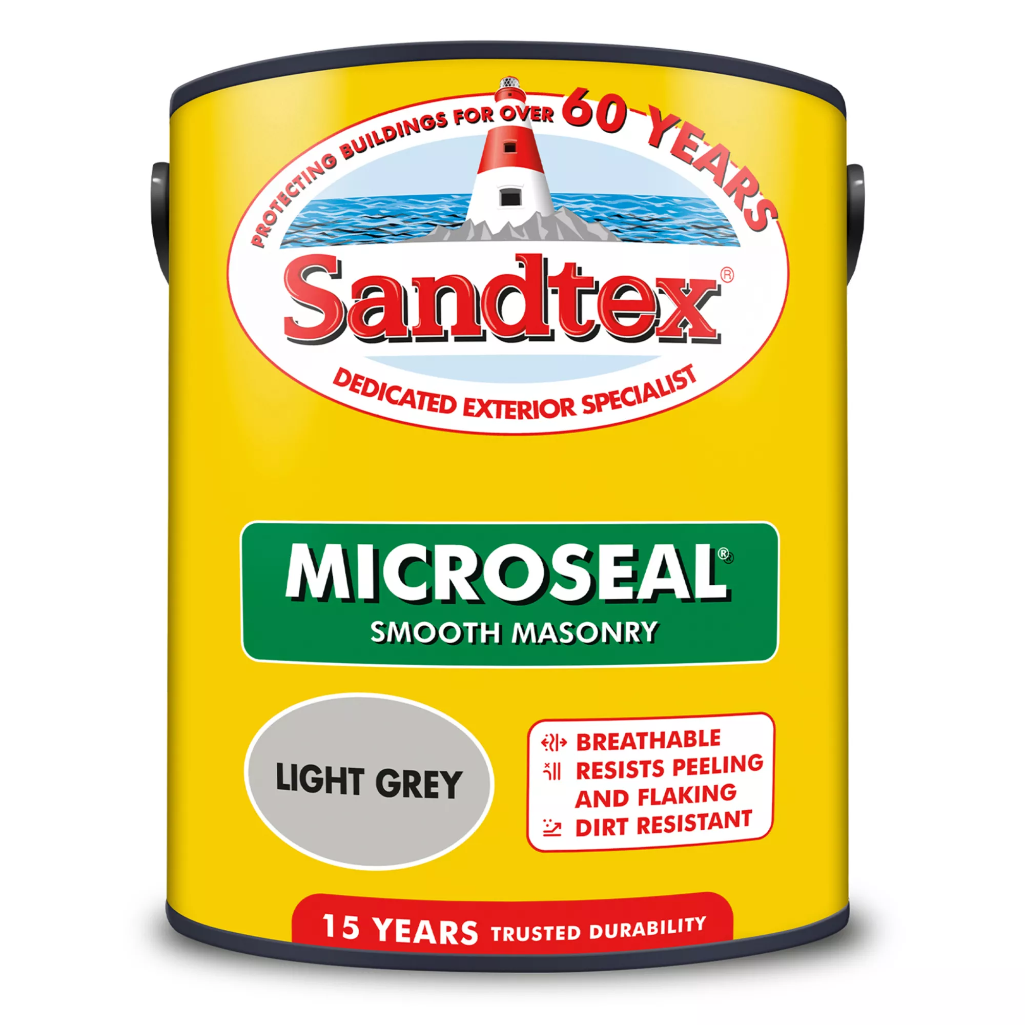 Sandtex Light Grey Matt Masonry Paint, 5L Tub 2 Sandtex Light Grey Matt Masonry Paint, 5L Tub - Image 2