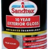 Sandtex Pillar Box Red Gloss Exterior Metal & Wood Paint, 750ml