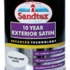 Sandtex Pure Brilliant White Satinwood Exterior Metal & Wood Paint, 750ml
