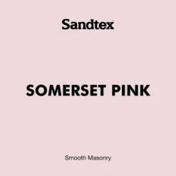 Sandtex Somerset Pink Matt Masonry Paint, 5L Tub -Sandtex sandtex somerset pink matt masonry paint 5l tub5010131502538 01t bq