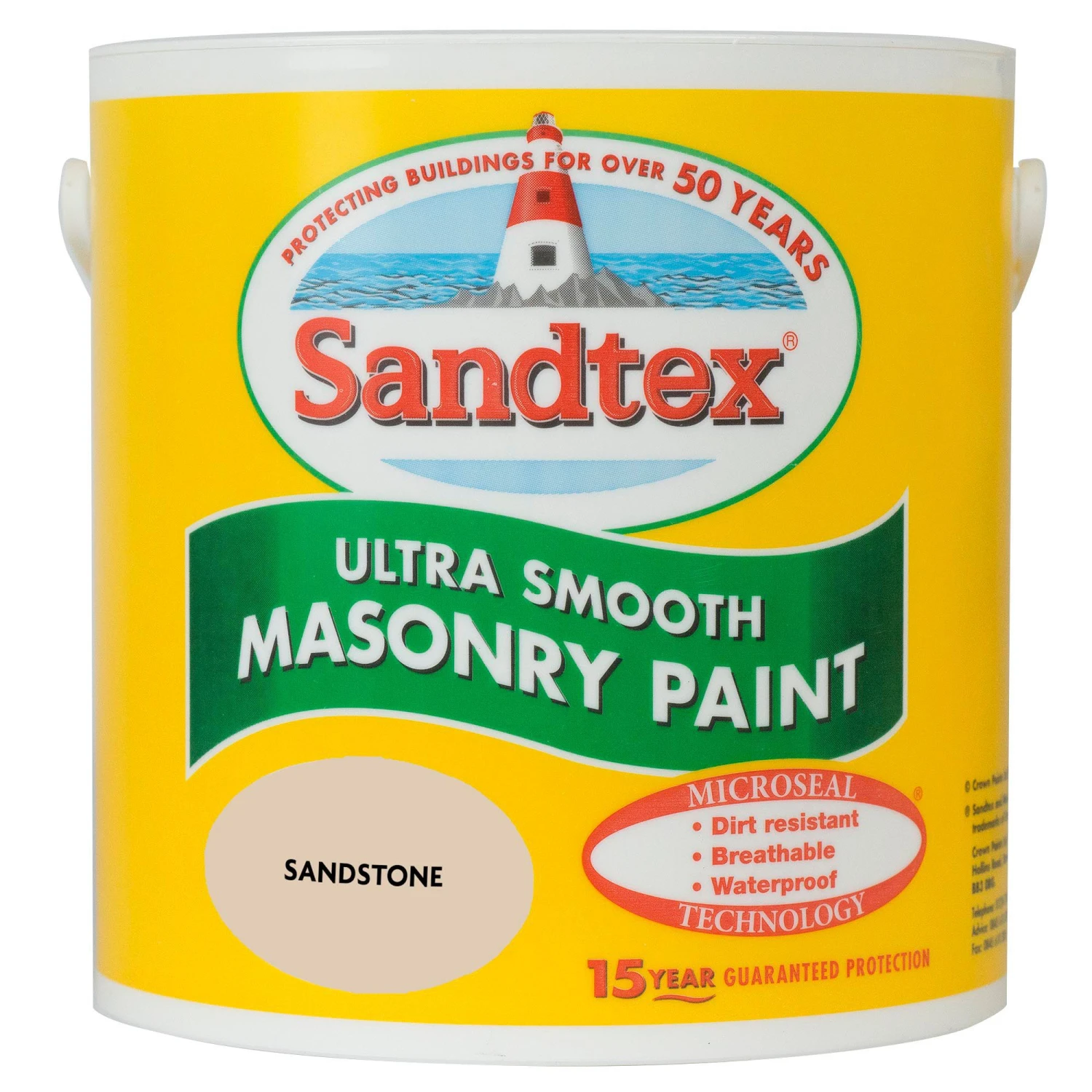 Sandtex Ultra Smooth Sandstone Beige Masonry Paint, 2.5L 2 Sandtex Ultra Smooth Sandstone Beige Masonry Paint, 2.5L - Image 2